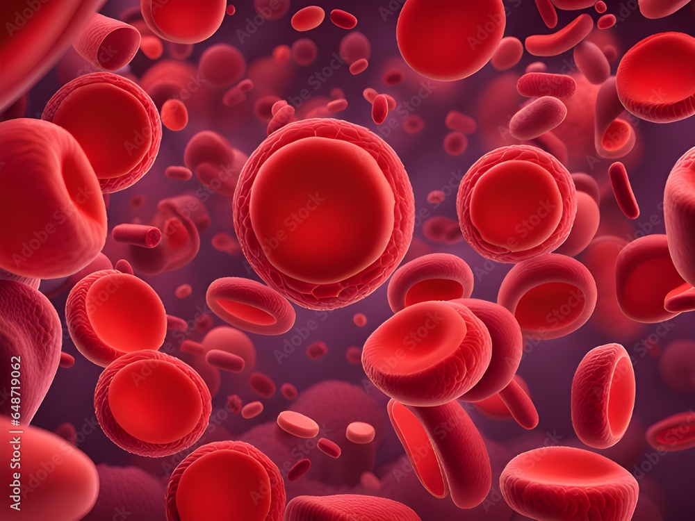 3d rendering of blood cells on color background 3d rendering of blood cells on color background