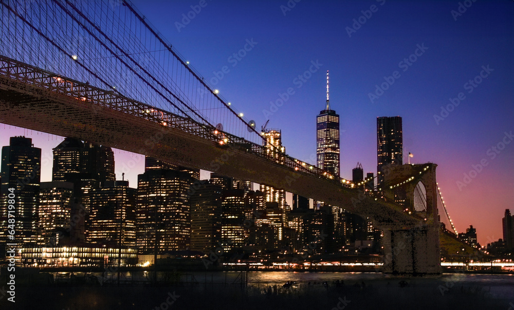 Fototapeta premium Lower Manhatten Skyline from Dumbo