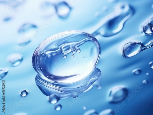 bubbles water drops background for cosmetics advertising. skin care.