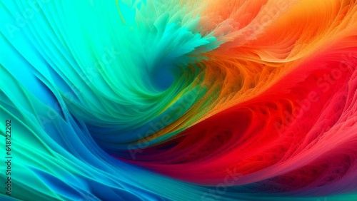 Colorful abstract flower petal pattern with vibrant motion and rippling waves.