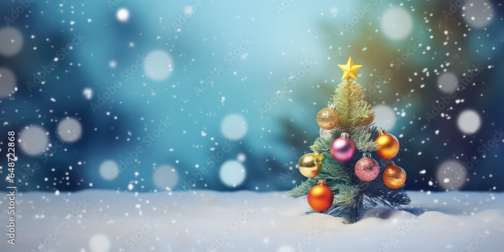 Christmas banner greeting with beautiful fluffy fir branches and inscription merry Christmas Border of fir branches with balls invitation card and banner Christmas banner greeting with beautiful fluffy fir branches and inscription merry Christmas Border of fir branches with balls invitation card and banner