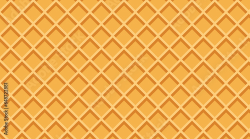 Flavored Cream Melted on Wafer Background Vector Illustration