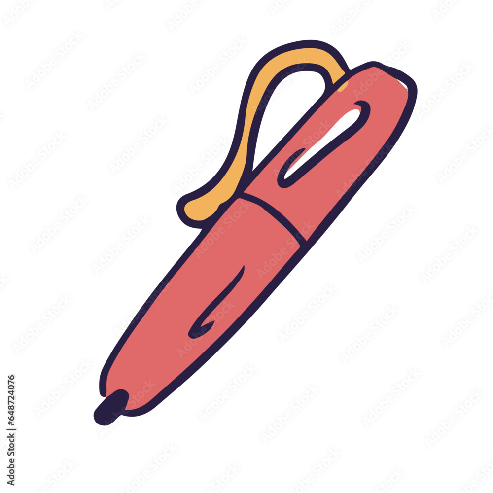 Vector hand drawn doodle of pen icon vector sketch illustration of black outline writing Vector hand drawn doodle of pen icon vector sketch illustration of black outline writing