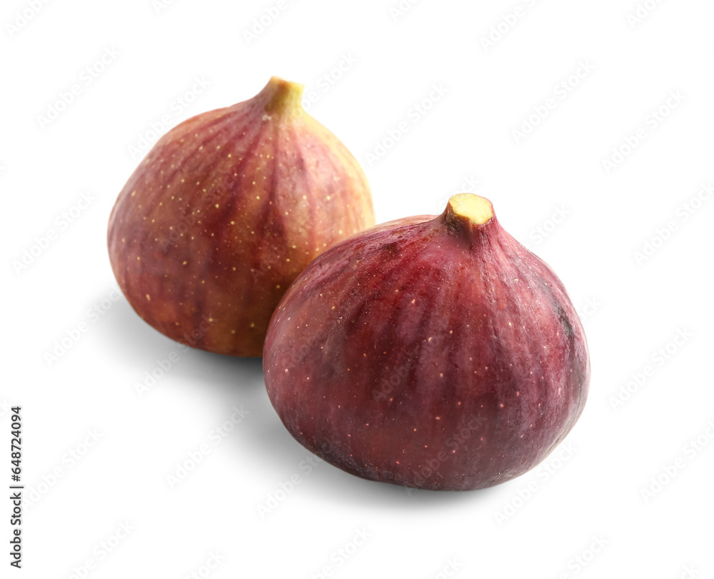 Ripe fresh figs isolated on white background Ripe fresh figs isolated on white background