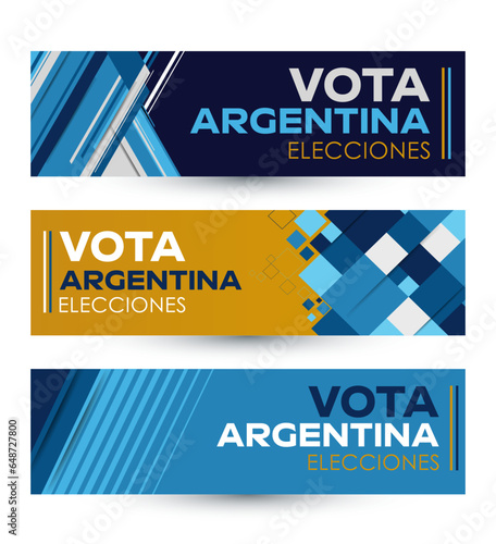 Vota Argentina Elecciones, Vote Argentina Elections spanish text design.