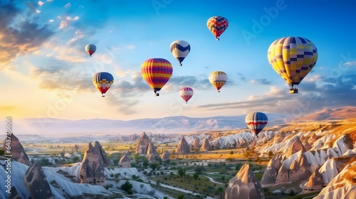 Balloon fligt in tourism park - Turkey Cappadocia