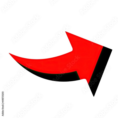 red arrow isolated on white