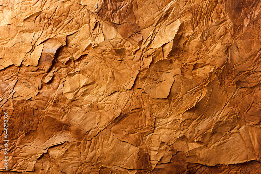 Close-Up of Crumpled Brown Paper Texture Close-Up of Crumpled Brown Paper Texture