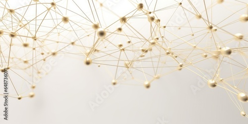 3D network connections with plexus design background wallpaper. Generative AI image weber.