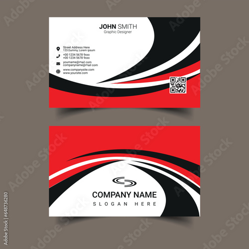 Professional business card design with minimal color. Compatible for business and personal use or commercial usage.