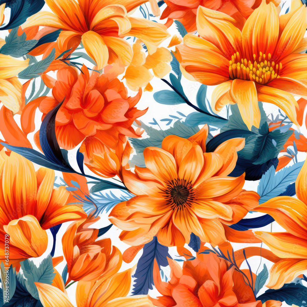 seamless pattern with colorful flowers seamless pattern with colorful flowers