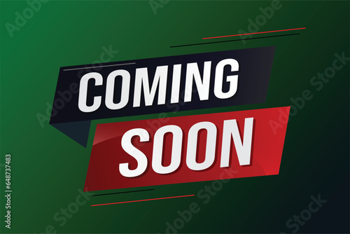 coming soon word concept vector illustration with lines 3d style for social media landing page, template, ui, web, mobile app, poster, banner, flyer, background, gift card, coupon, label, wallpaper	