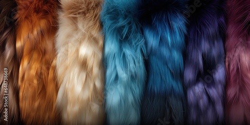 rich and opulent abstract fur in various hues, generative AI photo