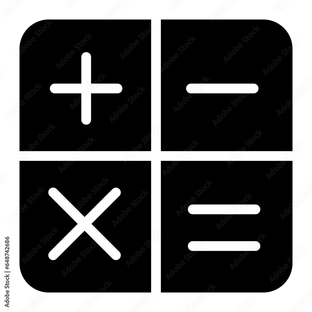 calculator glyph icon calculator glyph icon