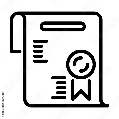 Diploma icon, line icon style