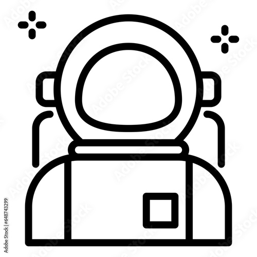 Astronaut icon, line icon style