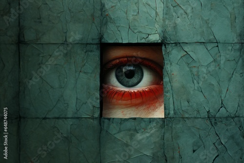覗く女性の瞳,Generative AI AI画像 photo