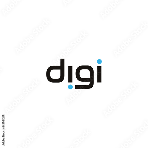  Digi wordmark logo icon vector template.eps © Imam