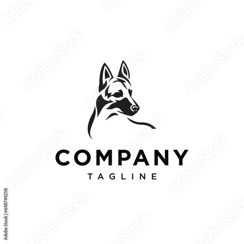 german shepherd head logo icon vector template.eps