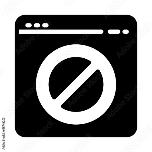 Block icon, glyph icon style