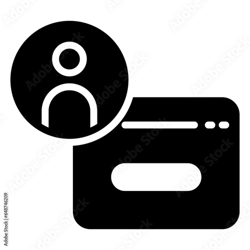 Delete icon, glyph icon style