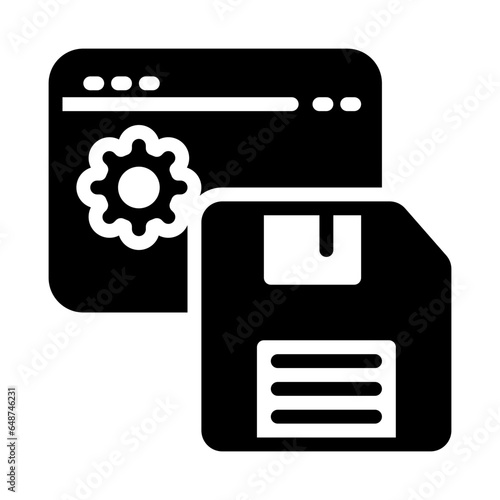 Save icon, glyph icon style