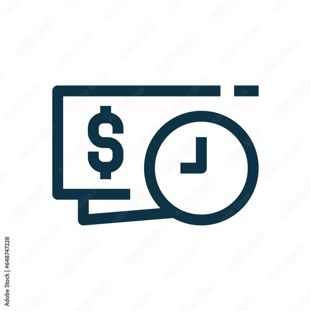 pay later concept illustration line icon design editable vector pay later concept illustration line icon design editable vector