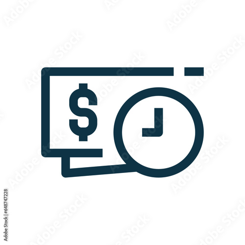 pay later concept illustration line icon design editable vector