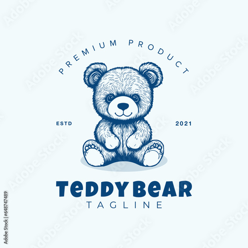 Teddy Bear Logo Design Template Idea