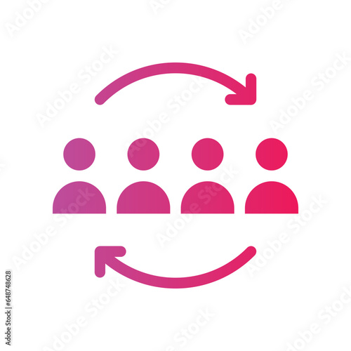 synergy flat gradient icon