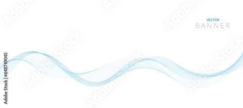 Abstract wave element for design. Digital frequency track equalizer. Stylized line art background. Vector illustration of smoky waves background