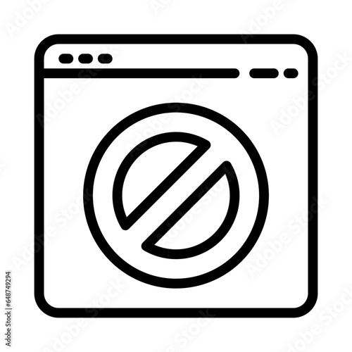 Block icon, line icon style