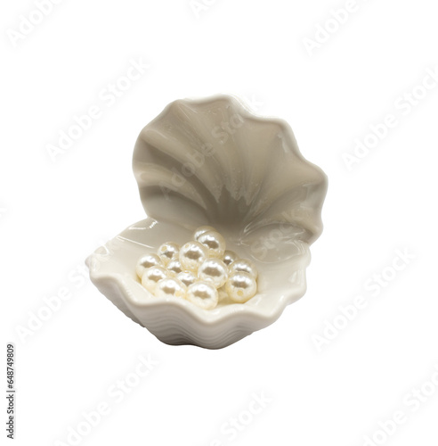 pearls in a calm on a transparent background 