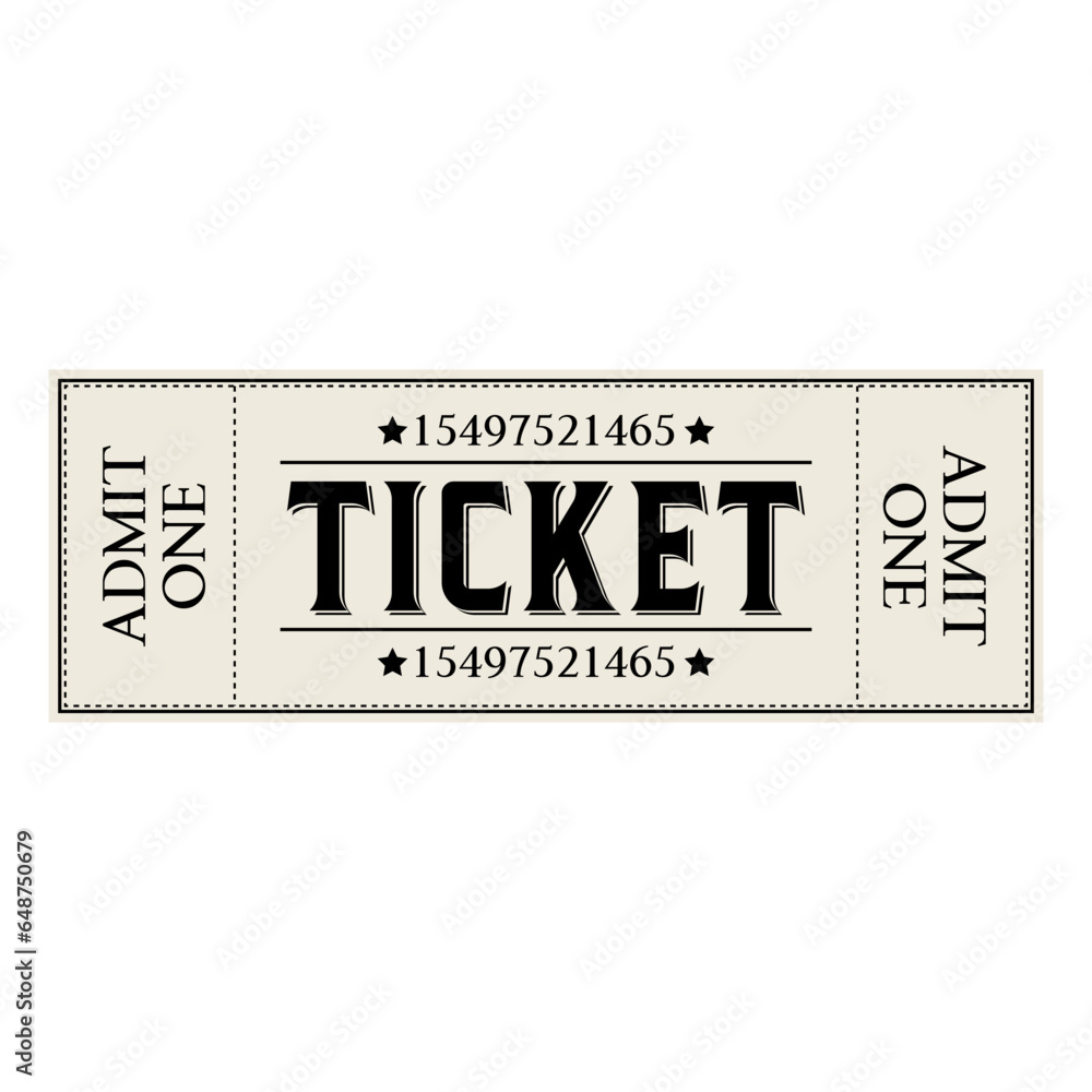 Obraz premium Retro Ticket templates on white background. Vector illustration.