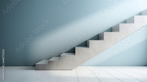 A minimalist staircase with clean   straight lines and no unnecessary ornamentation