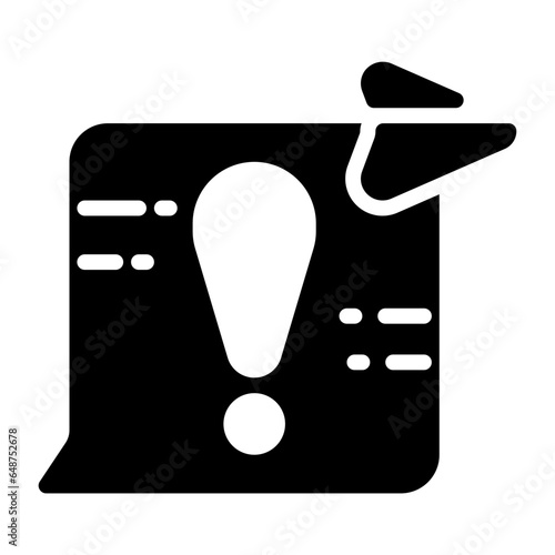 failed icon, glyph icon style