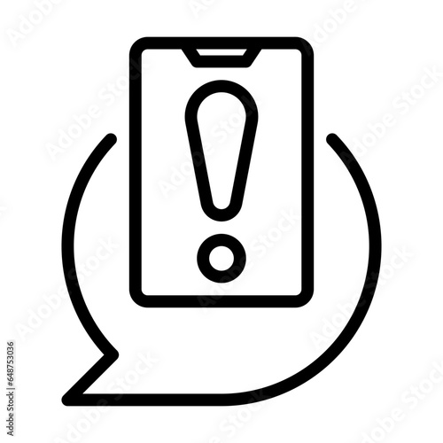 Video call disconnect icon, line icon style