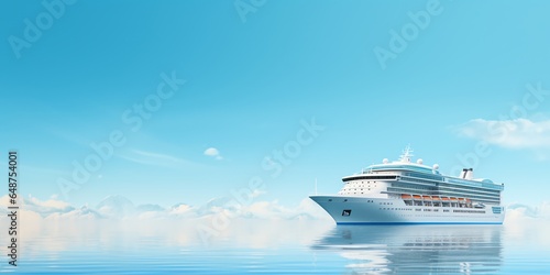 A cruise ship on a calm sea