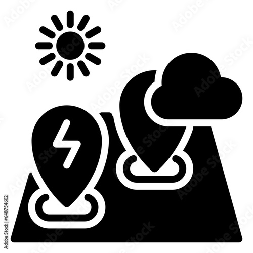 Forecast icon, glyph icon style