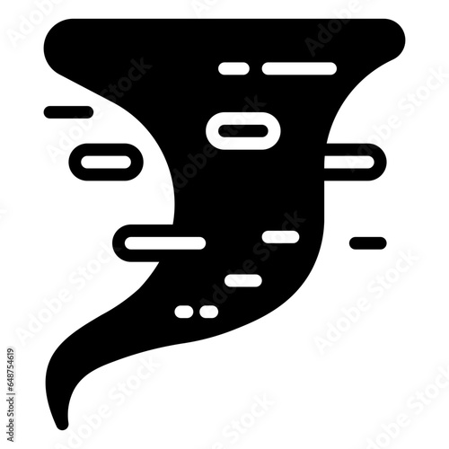 Tornado icon, glyph icon style