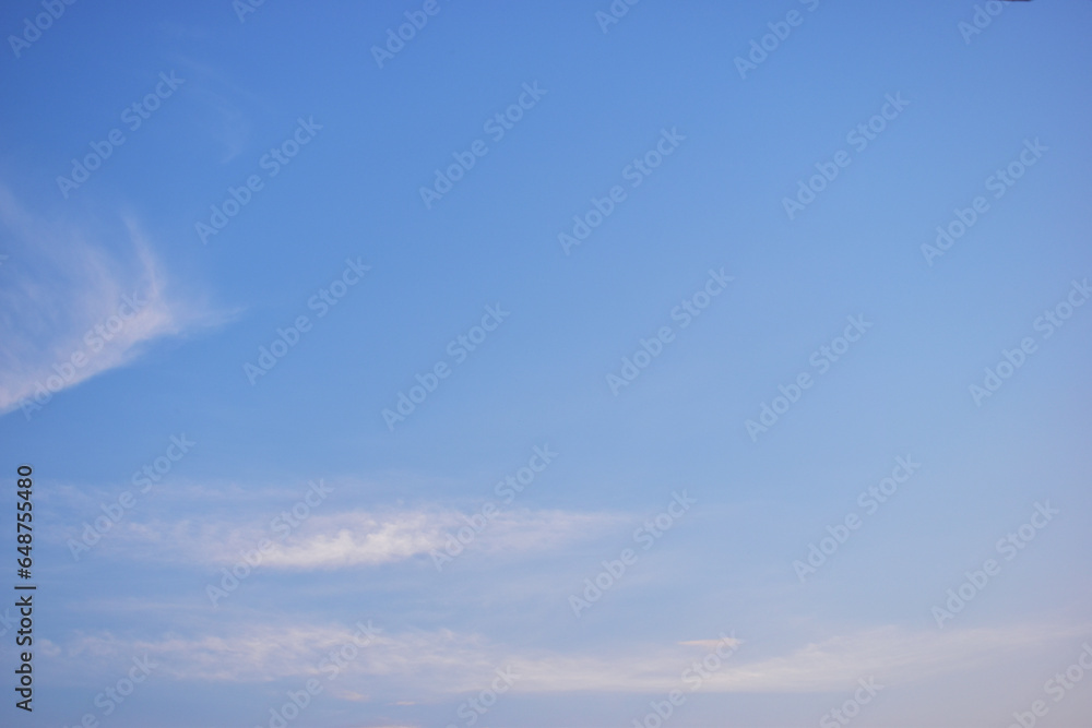 beautiful blue sky and white fluffy cloud with sunrise in the morning, natural background beautiful blue sky and white fluffy cloud with sunrise in the morning, natural background