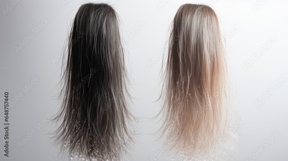 © sirisakboakaew - After nourishing the hair with shampoo or serum Repair damaged hair follicles © sirisakboakaew - After nourishing the hair with shampoo or serum Repair damaged hair follicles