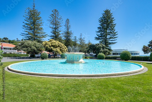 The Tom Parker Fountain on Marine Parade in Napier, New Zealand, is part of the Art Deco rebuilding of the city after the 1931 earthquake.