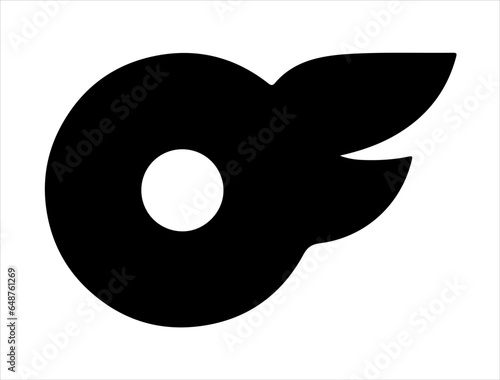 Only fans symbol silhouette vector art