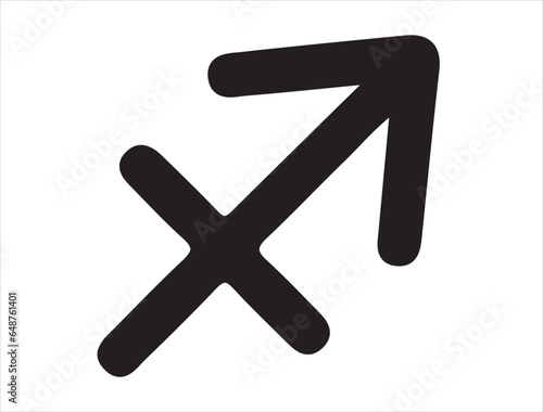 Sagittarius zodiac sign silhouette vector art