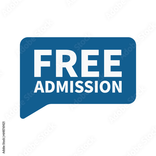 Free Admission In Blue Rectangle Shape For Recruitment Member
