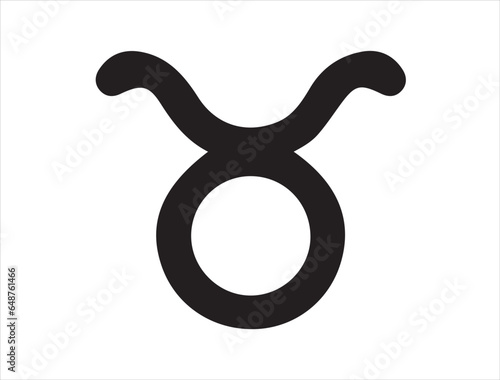 Taurus zodiac sign silhouette vector art white background