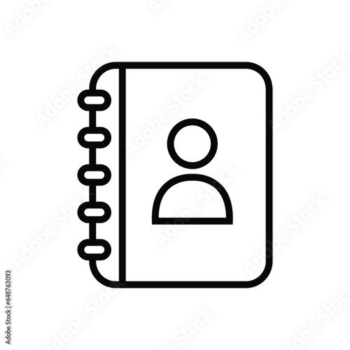 Contact phone book vector icon