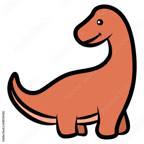 illustration of a cartoon brontosaurus