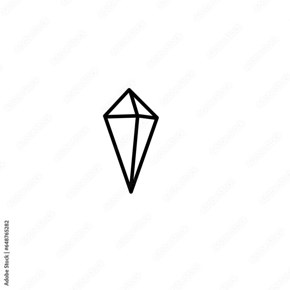 Crystal Minerals Line Icon Crystal Minerals Line Icon
